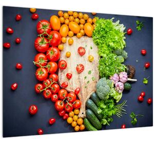 Tablou - Masa plină cu legume (70x50 cm)
