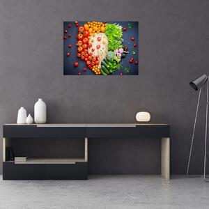 Tablou - Masa plină cu legume (70x50 cm)