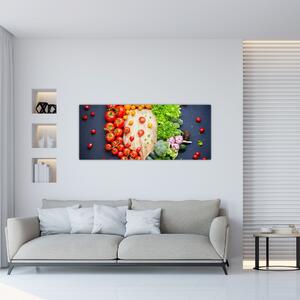 Tablou - Masa plină cu legume (120x50 cm)