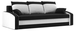HEWLET canapea pat, țesătură normală, umplere spumă, culoare - negru / alb
