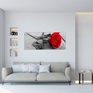 Tablou cu trandafiri roșii (120x50 cm)