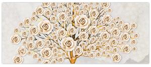 Tablou cu copac cu flori (120x50 cm)