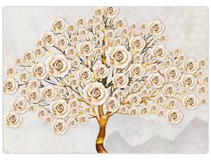 Tablou cu copac cu flori (70x50 cm)