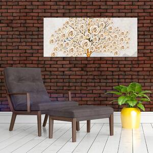 Tablou cu copac cu flori (120x50 cm)