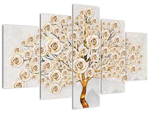 Tablou cu copac cu flori (150x105 cm)