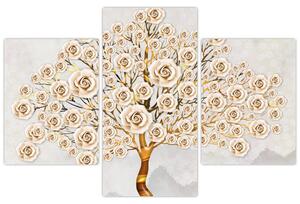Tablou cu copac cu flori (90x60 cm)