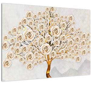 Tablou cu copac cu flori (70x50 cm)