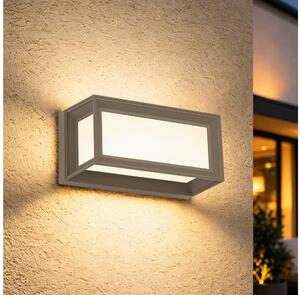 Brilagi - Aplica LED de exterior PARKER, 12W, 230V, 3000/4500/6000K, gri, IP44