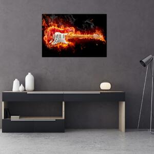 Tablou - Gtara în flăcări (90x60 cm)