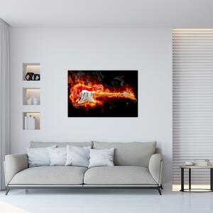 Tablou - Gtara în flăcări (90x60 cm)