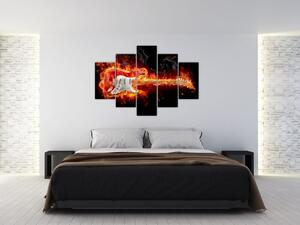 Tablou - Gtara în flăcări (150x105 cm)