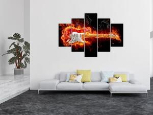 Tablou - Gtara în flăcări (150x105 cm)