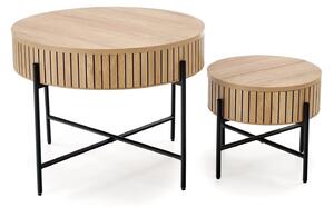 Set 2 masute cafea DANTE, stejar/negru