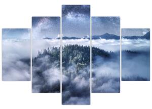 Tablou pădurii în ceață (150x105 cm)
