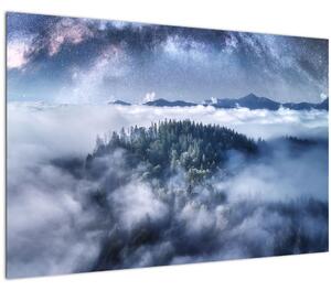 Tablou pădurii în ceață (90x60 cm)