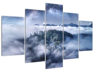 Tablou pădurii în ceață (150x105 cm)