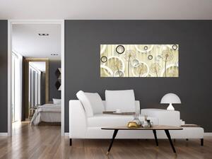 Tablou abstract a păpădiei (120x50 cm)
