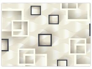 Tablou pe sticlă geometric abstract (70x50 cm)