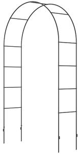 Outsunny Arc pentru Trandafiri Cataratori din Metal, Arc de Gradina de Sprijin pentru Plante Cataratoare, 140x40x240cm, Negru
