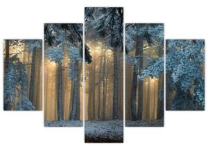 Tablou cu pădure înzăpezită (150x105 cm)