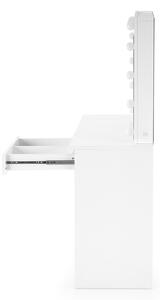Masă de toaletă Hollywood modernă cu iluminare 94 cm - Alb