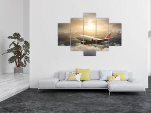 Tablou - Avion în nori (150x105 cm)