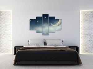 Tablou - Luna cu stele (150x105 cm)