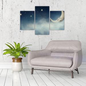 Tablou - Luna cu stele (90x60 cm)