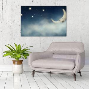 Tablou - Luna cu stele (90x60 cm)
