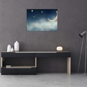 Tablou - Luna cu stele (70x50 cm)