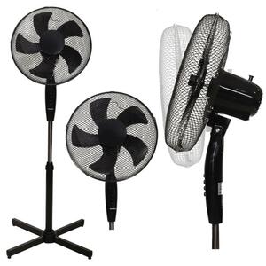 Ventilator stand cu 5 pale - negru 45 W