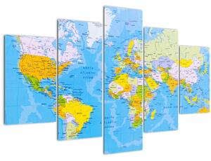 Tablou - Harta lumii (150x105 cm)