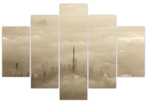 Tablou - Oraș în nori (150x105 cm)