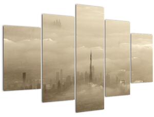 Tablou - Oraș în nori (150x105 cm)