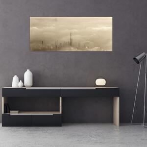 Tablou - Oraș în nori (120x50 cm)