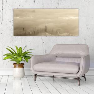 Tablou - Oraș în nori (120x50 cm)