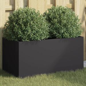 Jardinieră, negru, 62x30x29 cm, oțel laminat la rece