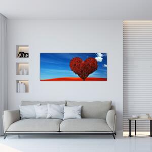 Tablou - Inimă din copac (120x50 cm)