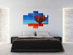 Tablou - Inimă din copac (150x105 cm)