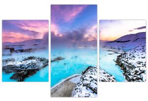 Tablou - Laguna albastră din Islanda (90x60 cm)