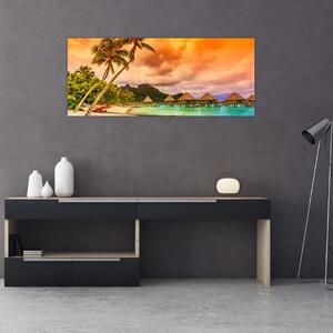 Tablou - Insula Bora Bora (120x50 cm)