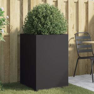 Jardinieră, negru, 52x48x75 cm, oțel laminat la rece