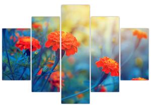 Tablou - Flori portocalii (150x105 cm)