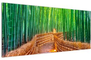 Tablou - Pădure de bambus japoneză (120x50 cm)