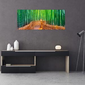 Tablou - Pădure de bambus japoneză (120x50 cm)