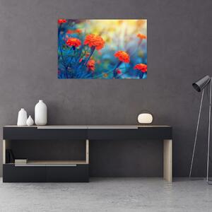Tablou - Flori portocalii (90x60 cm)