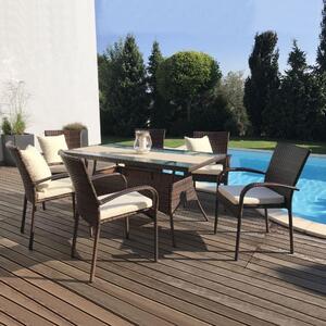 Set mobilier de grădină din ratan Avenberg ESPERIA, 13 piese