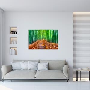 Tablou - Pădure de bambus japoneză (90x60 cm)