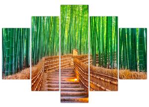Tablou - Pădure de bambus japoneză (150x105 cm)