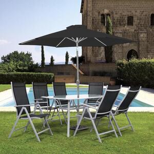 Set mobilier de grădină 8 piese Avenberg HARMONY negru-gri